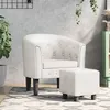 Image de vidaXL Fauteuil Cabriolet avec Repose-pied, Chaise avec Accoudoirs, Canapé avec Dossier, Siège Rembourré Salon Chambre, 356466