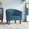Image de Chaise cabriolet bleu foncé velours