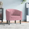 Image de Fauteuil rose velours
