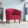 Image de Fauteuil rouge bordeaux velours