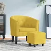 Image de vidaXL Fauteuil Cabriolet avec Repose-pied, Chaise avec Accoudoirs, Canapé avec Dossier, Siège Rembourré Salon Chambre, 356484