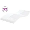 Image de Matelas mousse 2x90x190 cm vidaxl accueil ferme soutien souple epaisseur 10 cm 7 zones housse de matelas