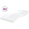 Image de Matelas mousse 2x100x200 cm vidaxl accueil ferme soutien ferme epaisseur 10 cm 7 zones housse de matelas