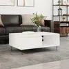 Image de vidaXL Table basse blanc 90x60x35 cm bois d'ingénierie827060