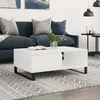 Image de Table basse blanc 90x60x35 cm bois d ingénierie