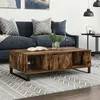 Image de vidaXL Table basse chêne fumé 104x60x35 cm bois d'ingénierie827097