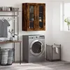 Image de vidaXL Armoire Murale, Placard Suspendu avec Rangement, Meuble Flottant de Salon Bureau Chambre, Moderne, Chêne Fumé Bois d'Ingénierie