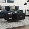 Image de vidaXL Table basse noir 90x50x40 cm bois d'ingénierie829181