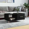 Image de Table basse noir 90x50x40 cm bois d ingénierie