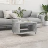 Image de vidaXL Table Basse, Table d'Appoint avec Pieds, Bout de Canapé avec Rangement, Meuble de Salle de Séjour, Moderne, Gris Béton Bois d'Ingénierie