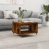 Image de vidaXL Table Basse, Table d'Appoint avec Pieds, Bout de Canapé avec Rangement, Meuble de Salle de Séjour, Moderne, Chêne Fumé Bois d'Ingénierie