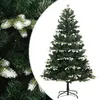 Image de vidaXL Sapin de Noël Artificiel à Charnières avec Neige Floquée, Arbre de Noël avec Pointes, Décoration de Fête Intérieur Extérieur, Moderne, 210 cm