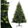Image de vidaXL Sapin de Noël Artificiel à Charnières avec Support, Arbre de Noël avec Pointes, Décoration de Fête Intérieur Extérieur, Moderne, 120 cm