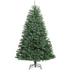 Image de vidaXL Sapin de Noël artificiel à charnières avec support vert 210 cm 356768