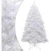 Image de vidaXL Sapin de Noël Artificiel à Charnières avec Neige Floquée, Arbre de Noël avec Support, Décoration de Fête Intérieur Extérieur, Moderne, 120 cm