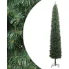 Image de vidaXL Sapin de Noël mince avec support 210 cm PVC, sapin de Noël, sapin de Noël artificiel, sapin de Noël avec support, décoration de Noël