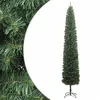 Image de vidaXL Sapin de Noël Mince avec Support, Arbre de Noël Artificiel, Décoration de Fête Vacance Maison Intérieur Extérieur, 300 cm PVC