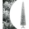 Image de Sapin de Noël mince avec support et flocon de neige 300 cm PVC