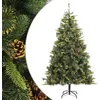 Image de vidaXL Kunstkerstboom met scharnieren en dennenappels 240 cm357704