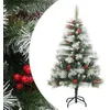 Image de vidaXL Sapin de Noël Artificiel avec Pommes de Pin et Baies, Arbre de Noël avec Aiguilles de Pin, Décoration de Fête Vacance Intérieur Extérieur, 150 cm
