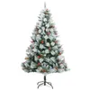 Image de vidaXL Sapin de Noël Artificiel avec Pommes de Pin et Baies, Arbre de Noël avec Aiguilles de Pin, Décoration de Fête Vacance Intérieur Extérieur, 240 cm