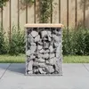 Image de vidaXL Banc de jardin design de gabion 33x31x42 cm bois massif de pin 834326