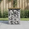 Image de vidaXL Banc de jardin design gabion 33x31x42 cm bois de pin imprégné 834328