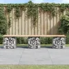 Image de vidaXL Banc de jardin design de gabion 203x44x42 cm bois massif de pin 834341