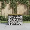 Image de vidaXL Banc de jardin design gabion 63x44x42 cm bois de pin imprégné 834355