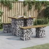 Image de vidaXL Table de jardin Gabion Design 100x70x72 cm Bois de pin imprégné 834367
