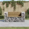 Image de vidaXL Banc de jardin design gabion 143x71x65,5cm bois de pin imprégné 834379