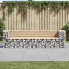Image de vidaXL Banc de jardin design gabion 244x71x65,5 cm bois massif de pin 3196239