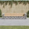 Image de vidaXL Banc de jardin design gabion 287x71x65,5 cm bois massif de pin 3196251
