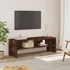Image de vidaXL Meuble TV chêne fumé 120x40x40 cm bois d'ingénierie, support TV, buffet TV, meuble multimédia, banc TV, armoire hifi, 835564