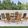 Image de Lot de 6 chaise Vidaxl exterieur empilable pliable H. 104 cm en teck marron