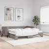 Image de vidaXL Slaapbank met onderschuifbed en matrassen 100x200 cm stof taupe3196604
