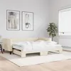 Image de vidaXL Slaapbank met onderschuifbed en matrassen 100x200 cm stof cràme3196605