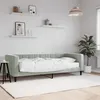 Image de vidaXL Lit de jour avec matelas gris clair 80x200 cm velours 3196660