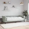 Image de vidaXL Lit de jour avec matelas gris clair 90x200 cm velours 3196667