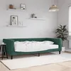 Image de vidaXL Slaapbank met matras 100x200 cm fluweel donkergroen3196676
