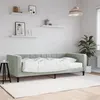 Image de vidaXL Lit de jour avec matelas gris clair 90x190 cm velours 3196680