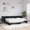 Image de vidaXL Slaapbank met onderschuifbed 80x200 cm fluweel zwart3196688