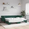 Image de vidaXL Lit de jour avec lit gigogne vert foncé 90x200 cm velours 3196693