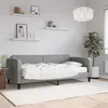Image de Lit vidaxl 213 x 100 x 75 cm en tissu sommier a lattes de couleur