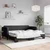 Image de vidaXL Slaapbank met onderschuifbed 80x200 cm stof zwart3196813