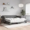 Image de vidaXL Slaapbank met onderschuifbed 90x200 cm stof donkergrijs3196817