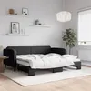 Image de vidaXL Slaapbank met onderschuifbed 90x200 cm stof zwart3196818