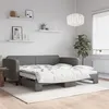 Image de vidaXL Slaapbank met onderschuifbed 100x200 cm stof donkergrijs3196822
