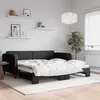 Image de vidaXL Slaapbank met onderschuifbed 100x200 cm stof zwart3196823