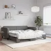 Image de vidaXL Slaapbank onderschuifbed matrassen 100x200 cm stof donkergroen3196840